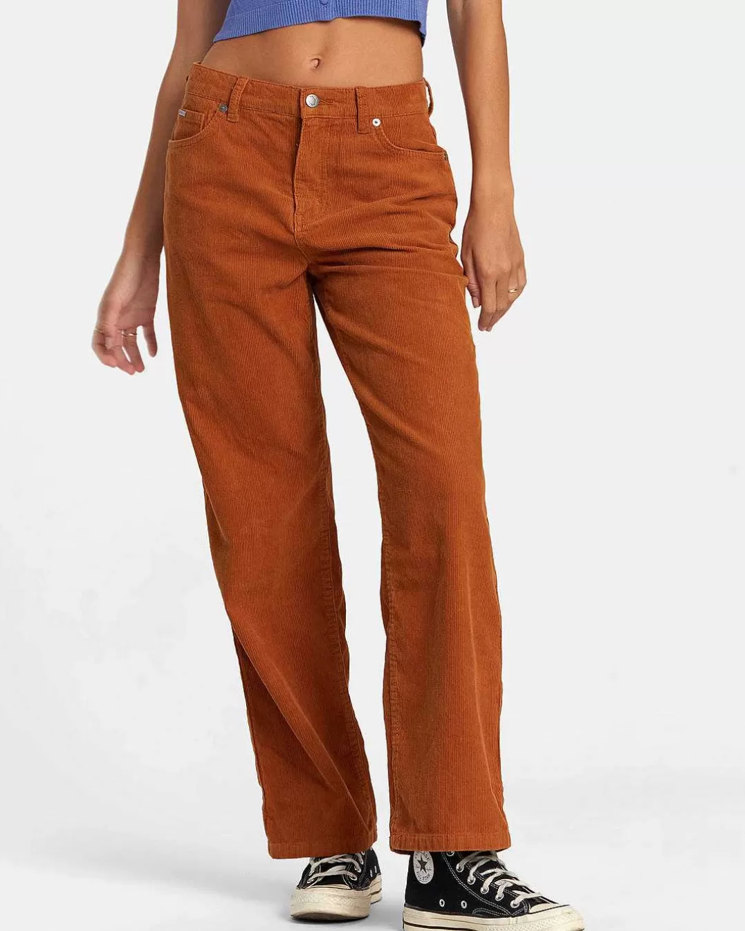 Calças De Pernas Largas De Corduroy Heritage>RVCA Discount