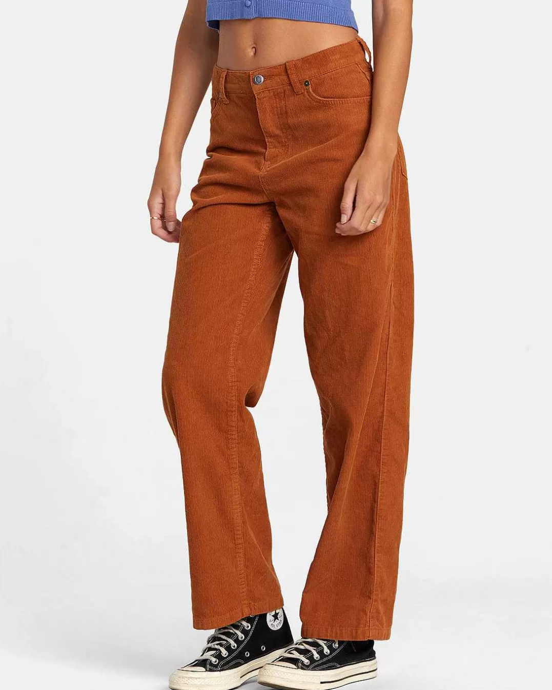Calças De Pernas Largas De Corduroy Heritage>RVCA Discount