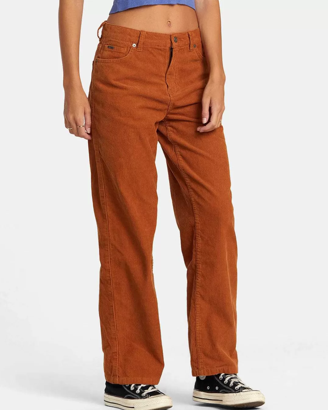 Calças De Pernas Largas De Corduroy Heritage>RVCA Discount
