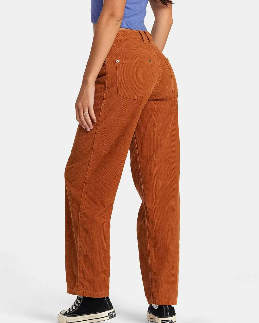 Calças De Pernas Largas De Corduroy Heritage>RVCA Discount