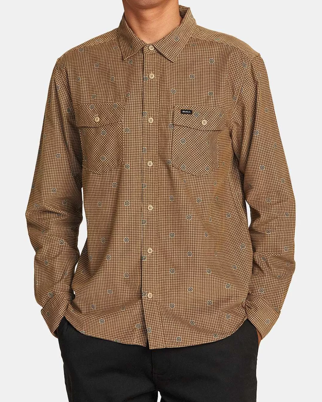Camisa De Manga Comprida Com Estampa De Cordao Freeman>RVCA Hot