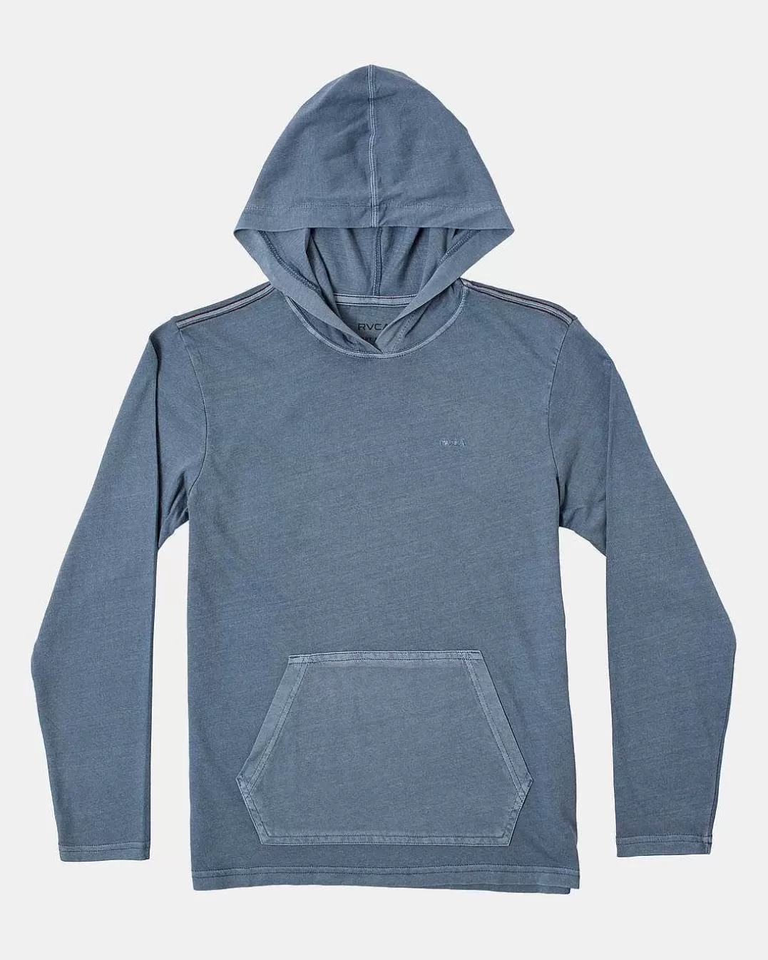 T-Shirt De Manga Comprida Com Capuz Com Pigmento De Bolso Para Meninos>RVCA Flash Sale