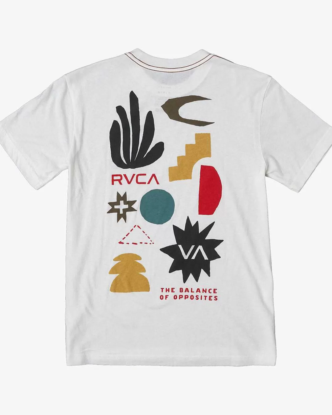 T-Shirt De Manga Curta Com Cortes De Papel Para Meninos>RVCA Clearance