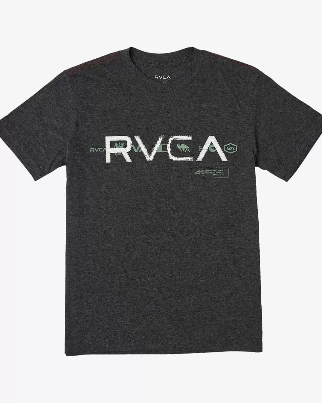 T-Shirt De Manga Curta Para Meninos Grandes Todas As Marcas>RVCA Hot